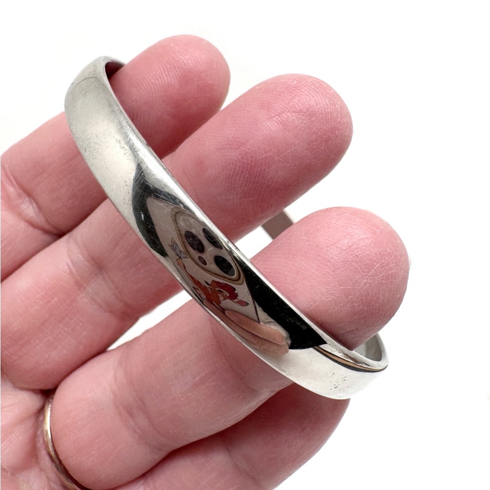 Vintage Monet Silver Tone Bangle Bracelet